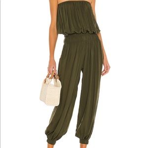 Never worn/new from revolve- indah jumpsuit. Seychelle solid strapless jumpsuit